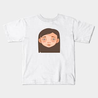 The woman is the same, only the eyes are different Kids T-Shirt